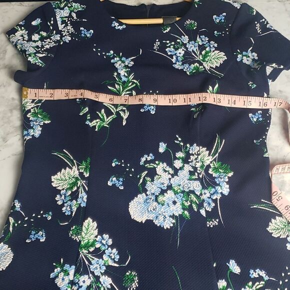 JH Navy Blue Floral Dress - Picture 11 of 12